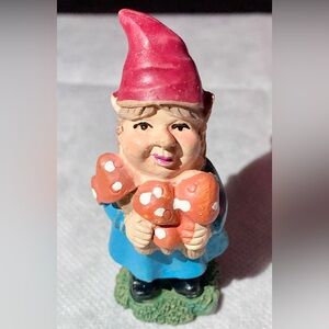 Garden Gnome Girl Sprite Fairy Garden Accessories 3.25” Vintage